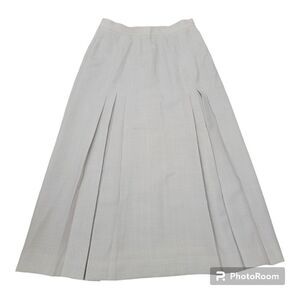 Evan Picone Vintage Pleated Midi Skirt Formal Business Casual Beige Size 10